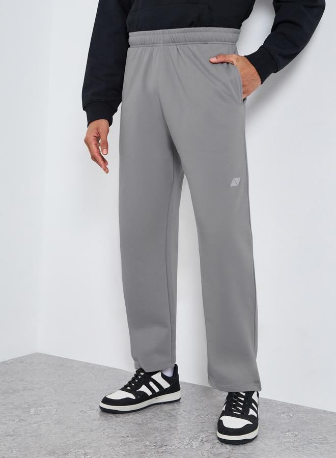 Styli Men Grey Relaxed Fit Open Hem Joggers - Image 4